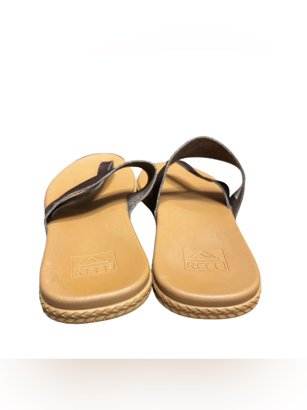 REEF Brown Cushion Sol Flat Sandals Size 12 Tan Comfort Beach Summer Espadrilles - Picture 4 of 9